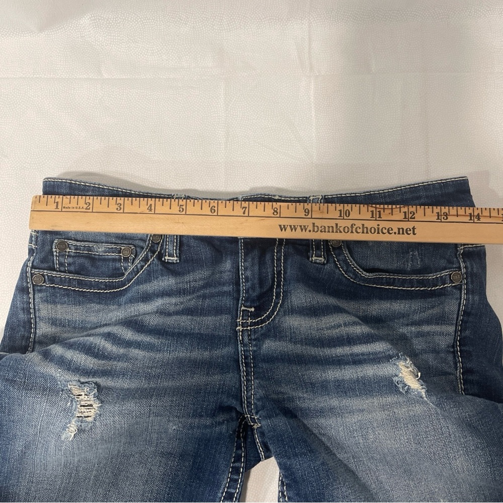 BKE Women's Size 27 Stella  Distressed Denim Jean Shorts Frayed, Grunge - Picture 4 of 8